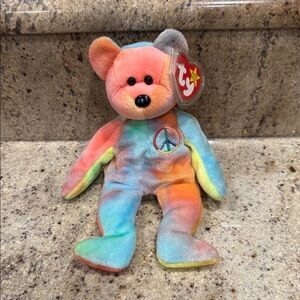 Ty Beanie Baby Peace Bear Plush